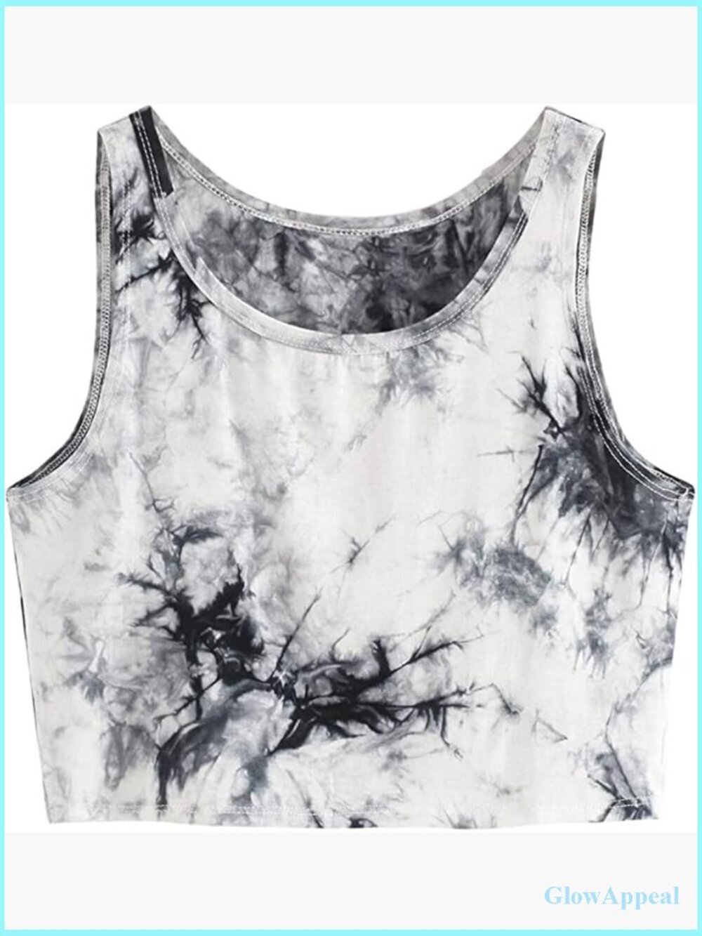 Tie Dye Sleeveless Cropped Tank Top - Workout Casual